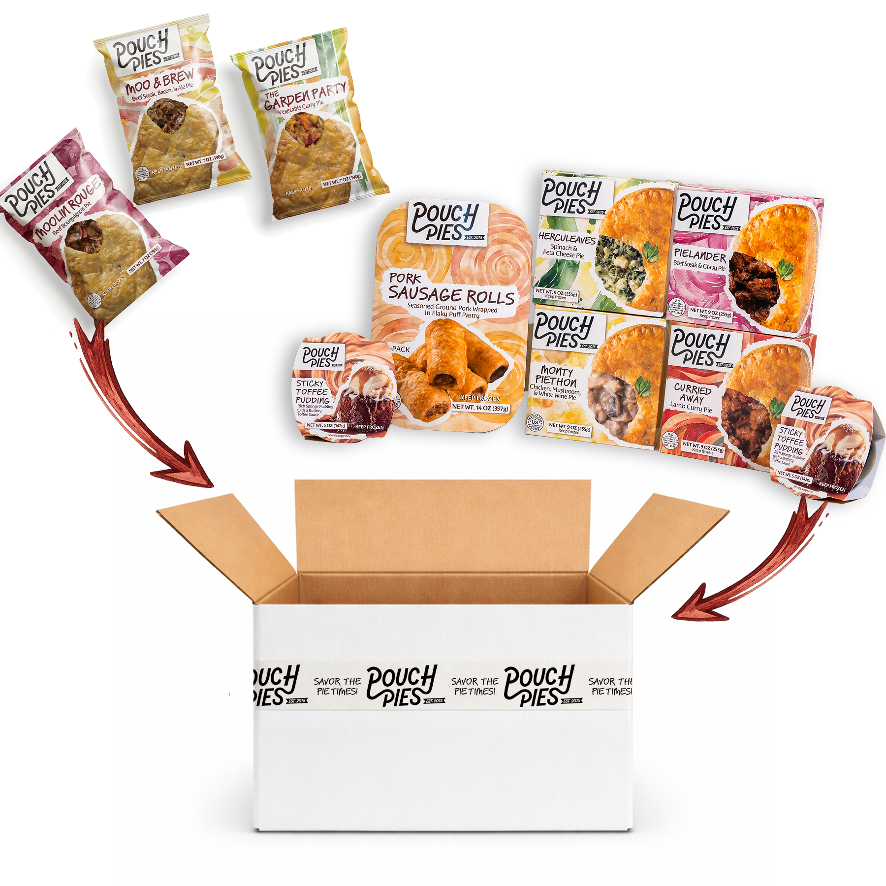 Build Your Own Pie Box | Custom Pie Selection | Pouch Pies
