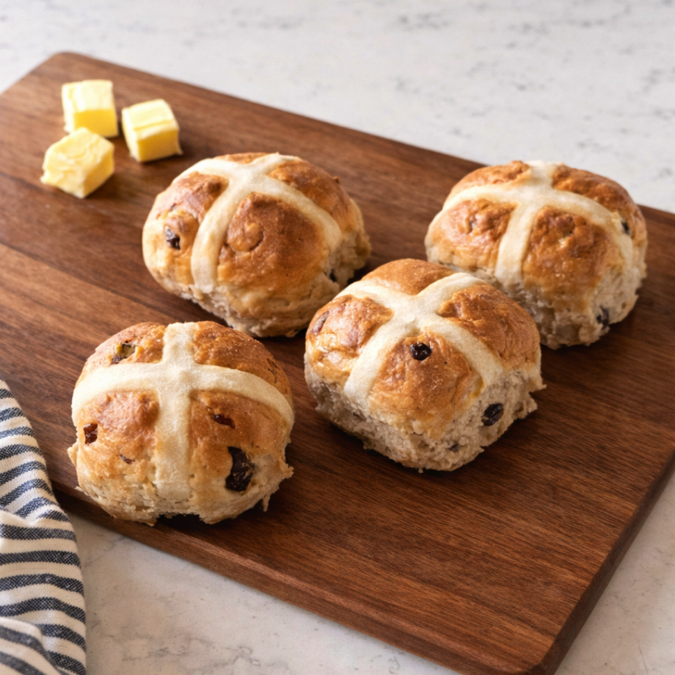 Hot Cross Buns – Single Pack (6 Buns)