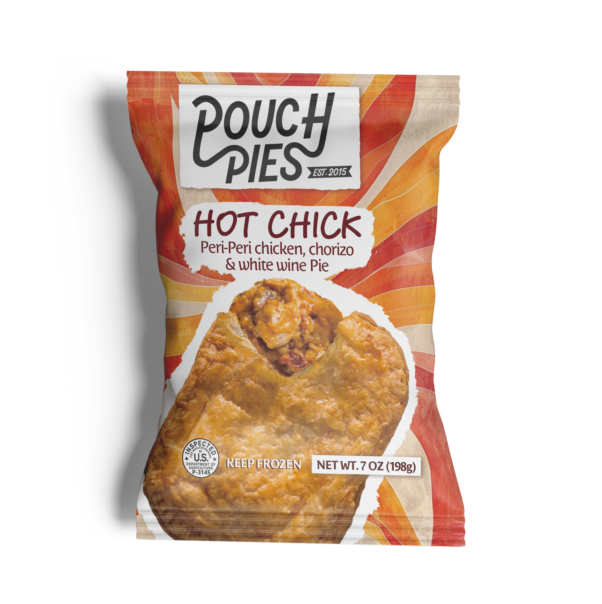 HOT CHICK - Peri-Peri Chicken, Chorizo & White Wine Pie 7oz