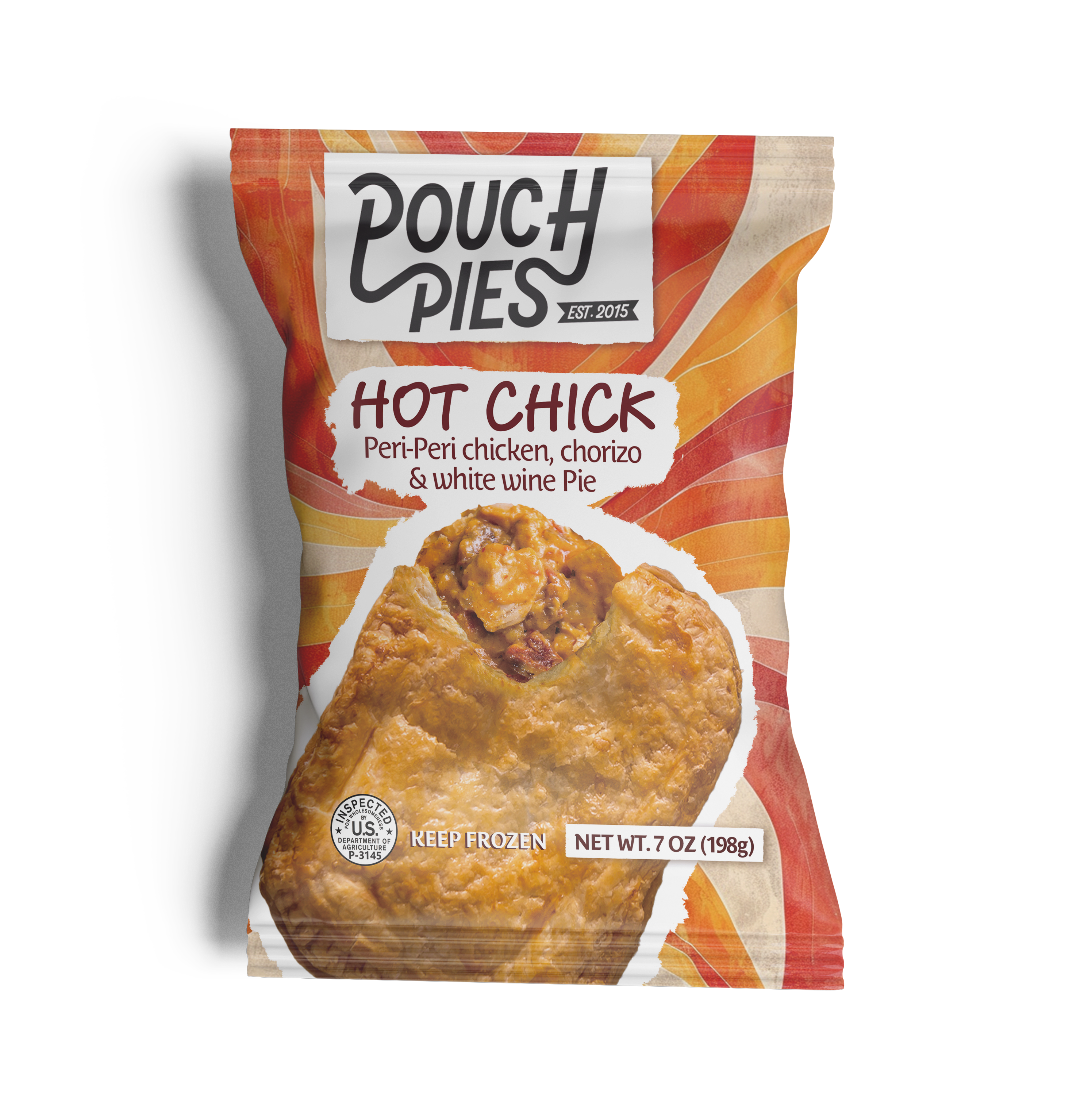 HOT CHICK - Peri-Peri Chicken, Chorizo & White Wine Pie 7oz